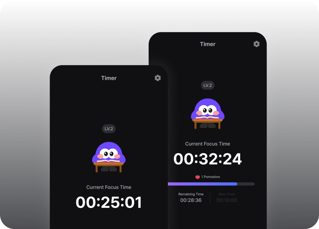 Pomodoro timer screen